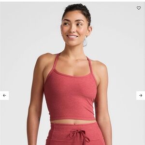 Beyond Yoga SpaceDye Racerback Cropped Tank - Faded Rose Heather